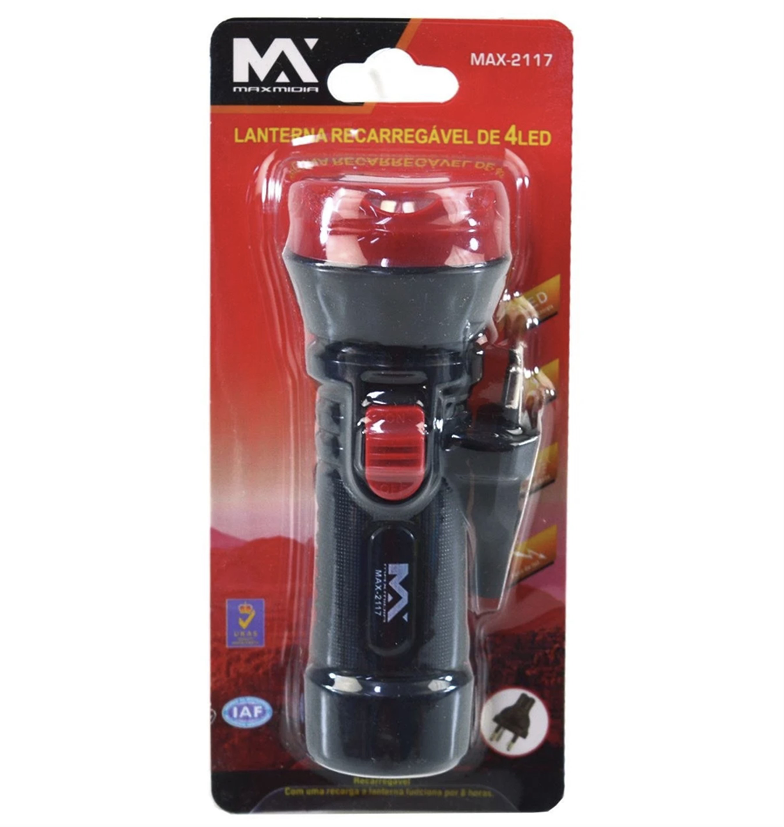 LANTERNA RECARREGÁVEL MAX